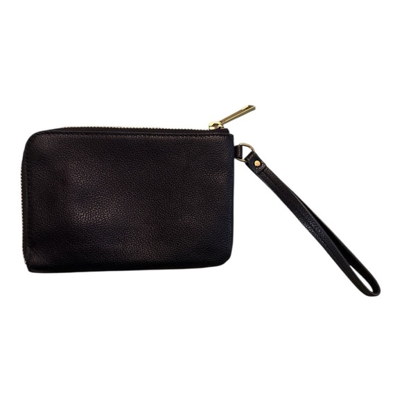 FOSSIL Black Leather Wristlet - Picture 2 of 4